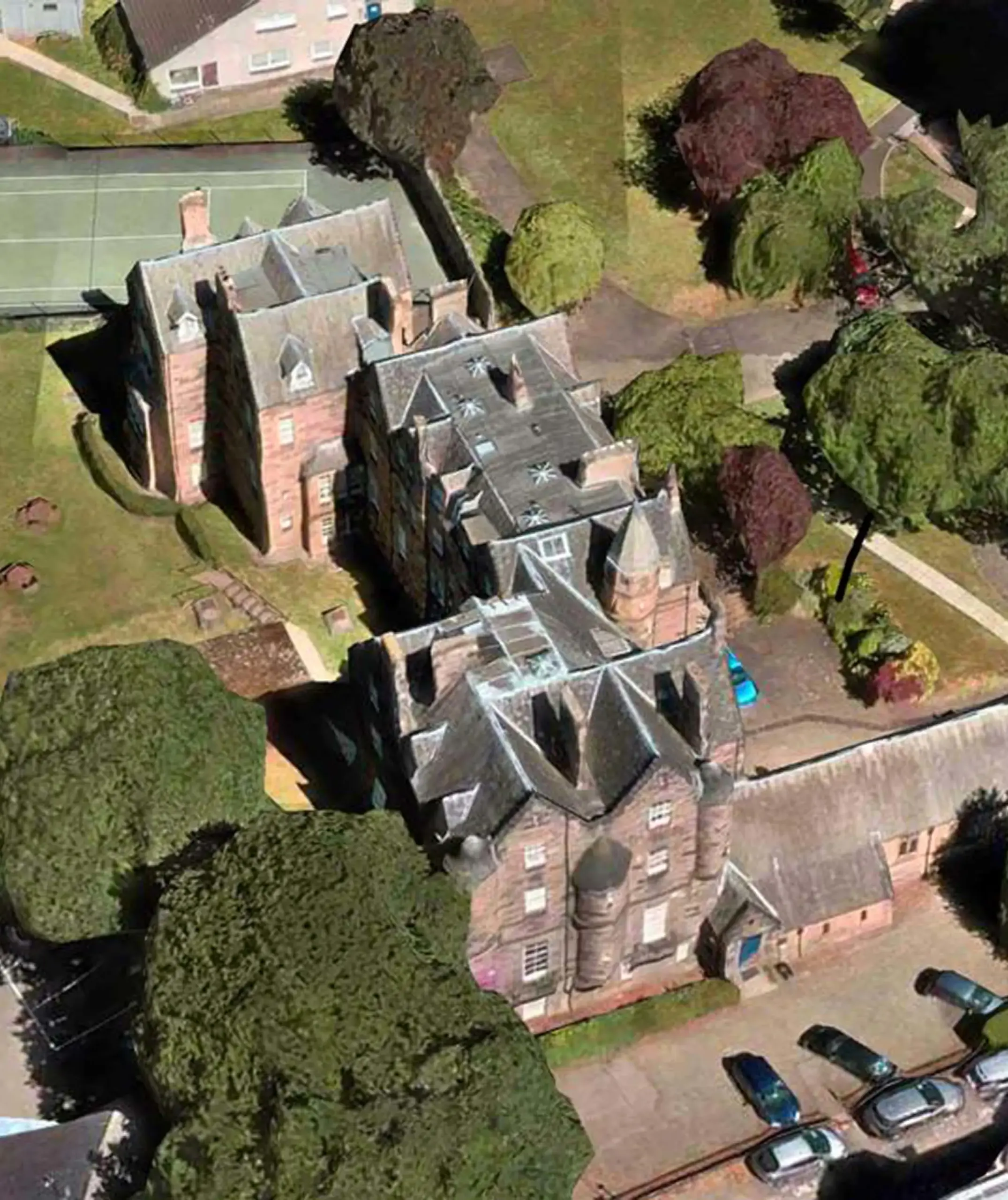 St. Mary's Music School drone photograph of school buildings