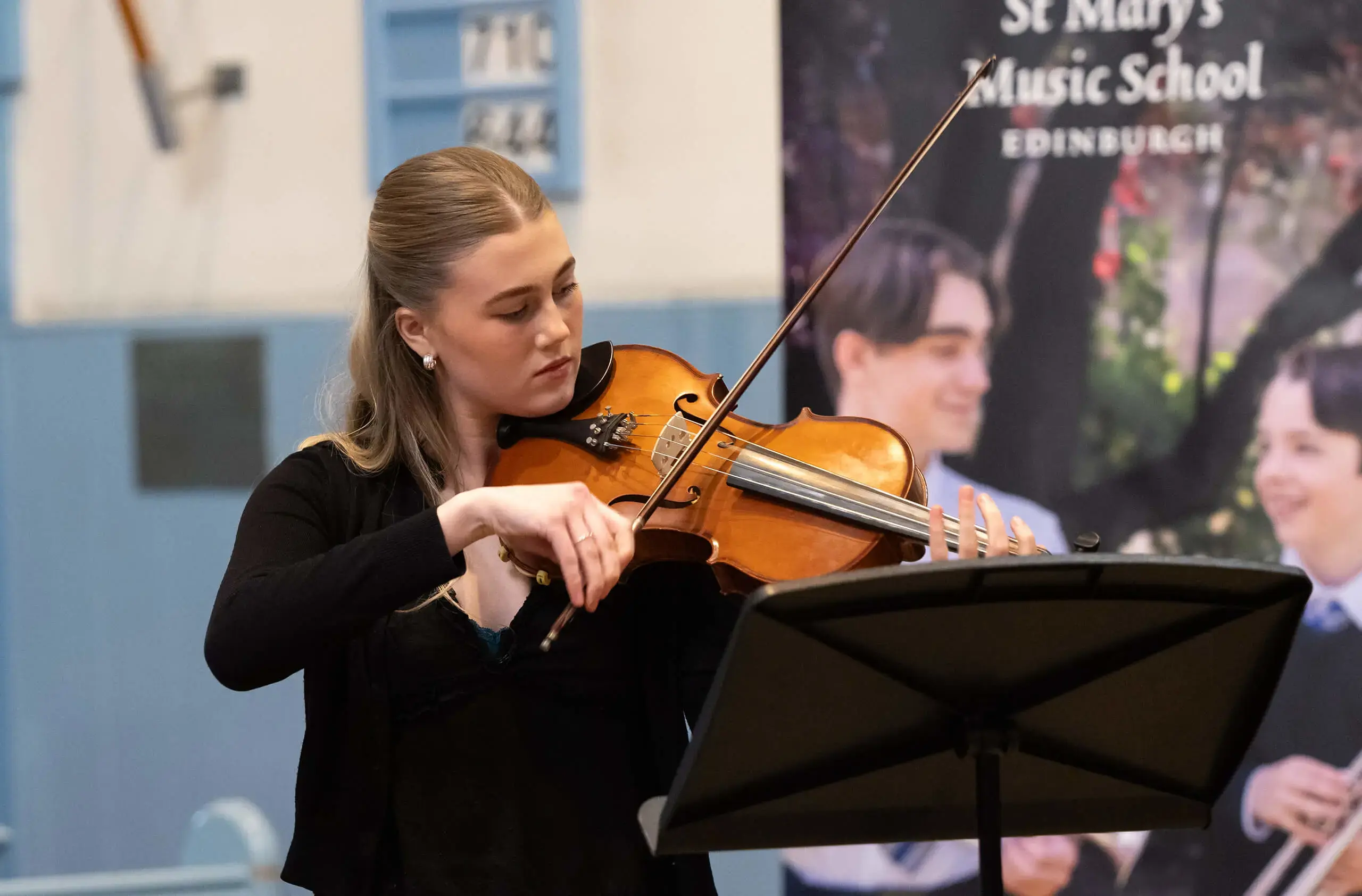 St. Mary's Music School viola pupil performing
